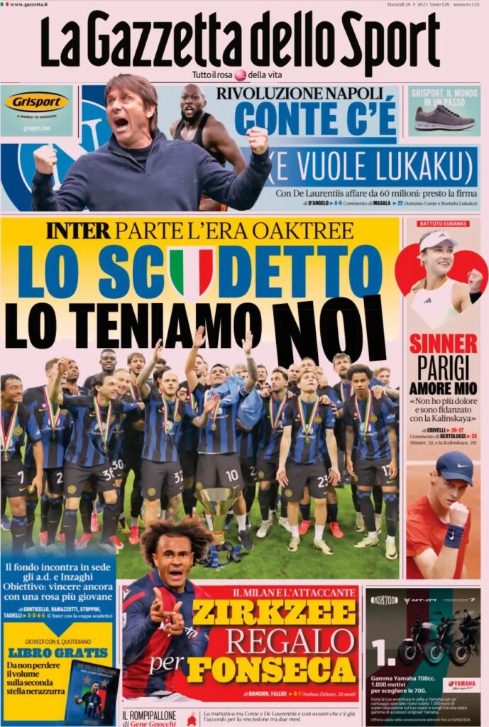 Le prime pagine sportive nazionali – 28 maggio 32 la gazzetta dello sport 0aca4ef1a3abe3e29c269f51ddd066b8 big