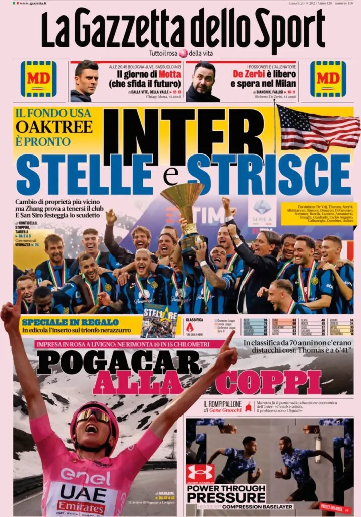 Le prime pagine sportive nazionali – 20 maggio 32 la gazzetta dello sport ba304ffcdca5fedc4fbc308e908d036c big