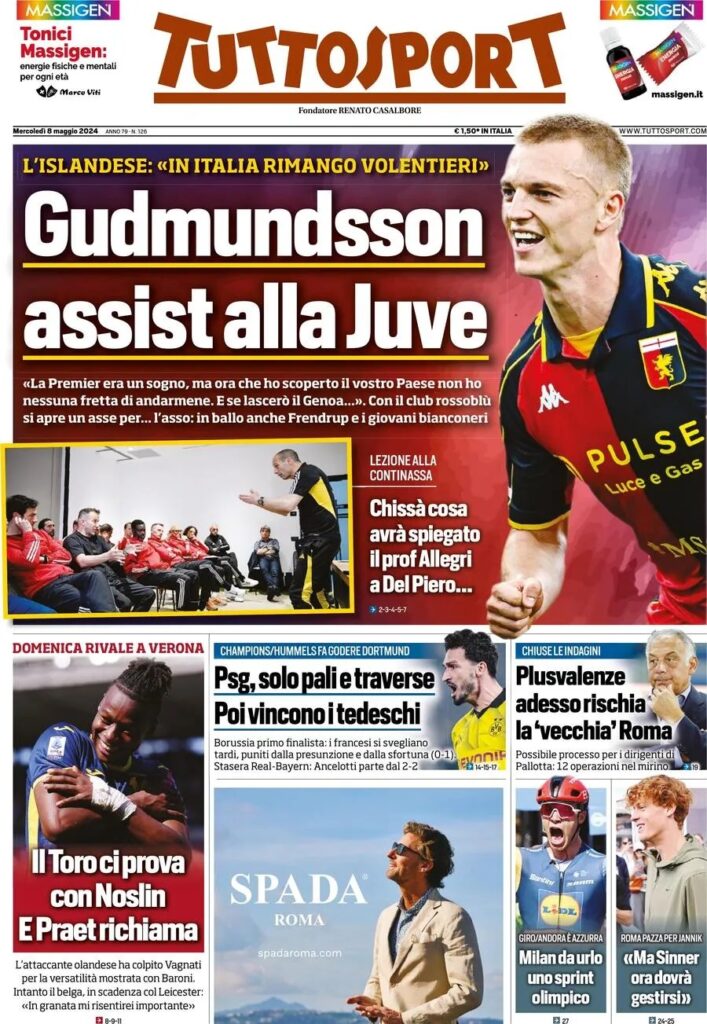 Le prime pagine sportive nazionali – 8 maggio 32 tuttosport 355f6f0d9c0b60ec981e42f393d744d8 big