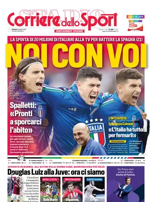 Le prime pagine sportive nazionali – 20 giugno 33 corriere dello sport 002253965