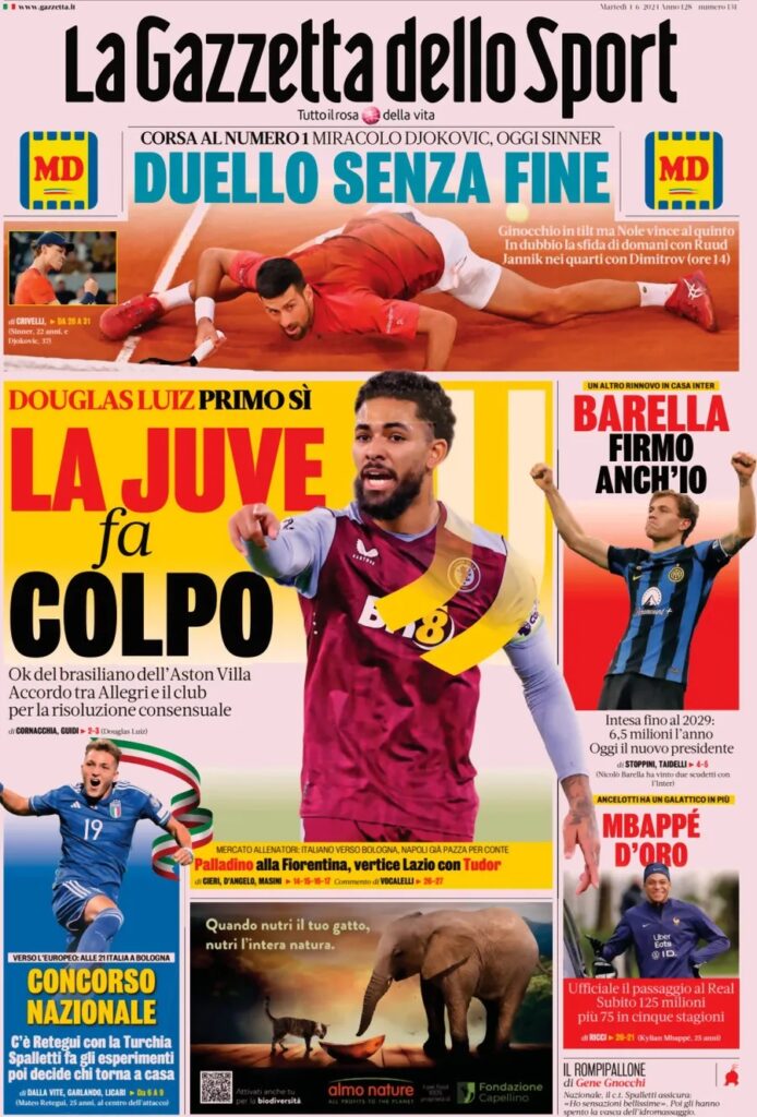 Le prime pagine sportive nazionali – 4 giugno 32 la gazzetta dello sport 1c5c7f9c57a79ada5ad58273240e49b6 big