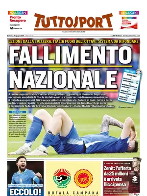 Le prime pagine sportive nazionali – 30 giugno 32 tuttosport 001847360