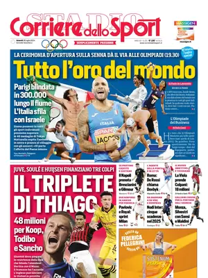 Le prime pagine sportive nazionali – 26 luglio 32 corriere dello sport 021212421