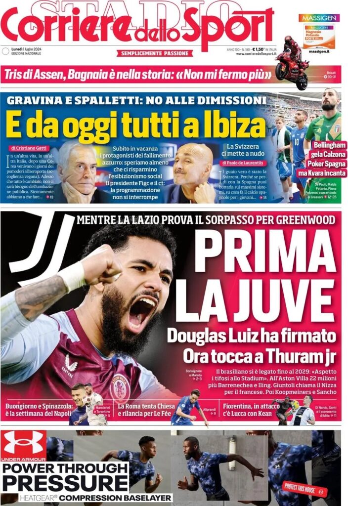 Le prime pagine sportive nazionali – 1 luglio 33 corriere dello sport ae4799b210997be2775acb430c7fa12d big