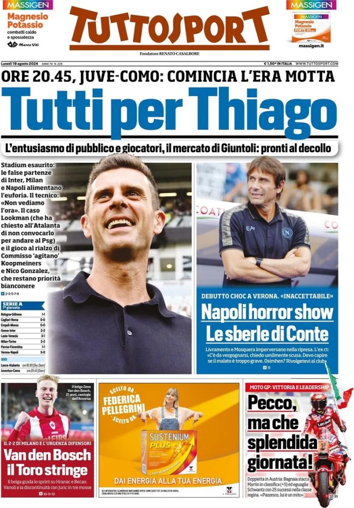 Le prime pagine sportive nazionali – 19 agosto 34 tuttosport 5a37c06e319c82e56602b128df81eafd big