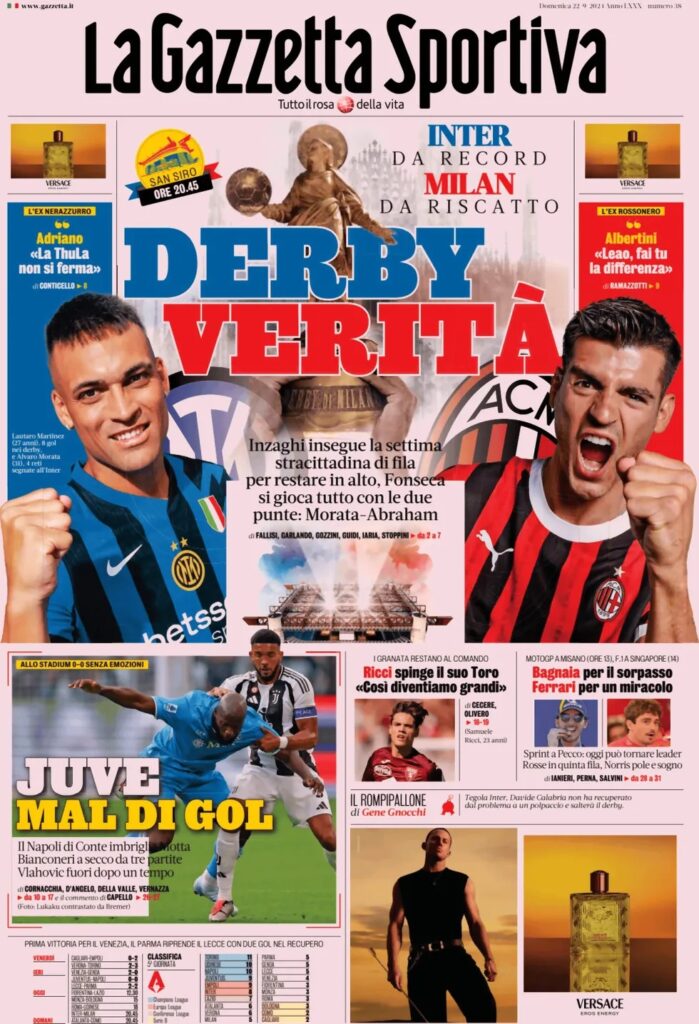 Le PRIME PAGINE SPORTIVE nazionali – 22 settembre 32 la gazzetta dello sport be4c393dde6b3e4ebc7bdee345ef0847 big
