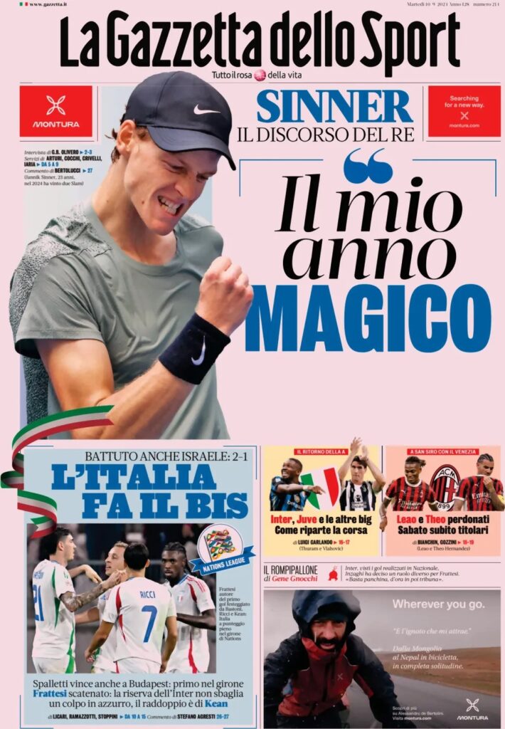 Le PRIME PAGINE SPORTIVE nazionali – 10 settembre 32 la gazzetta dello sport e16a5361c560aab6da1e617626e3693a big