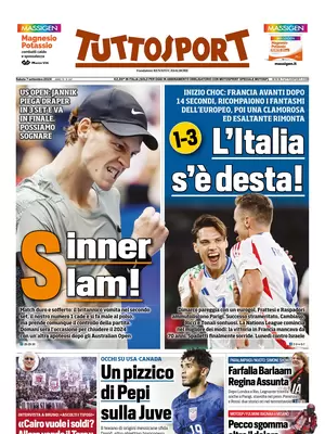 Le PRIME PAGINE SPORTIVE nazionali – 7 settembre 32 tuttosport 021206058