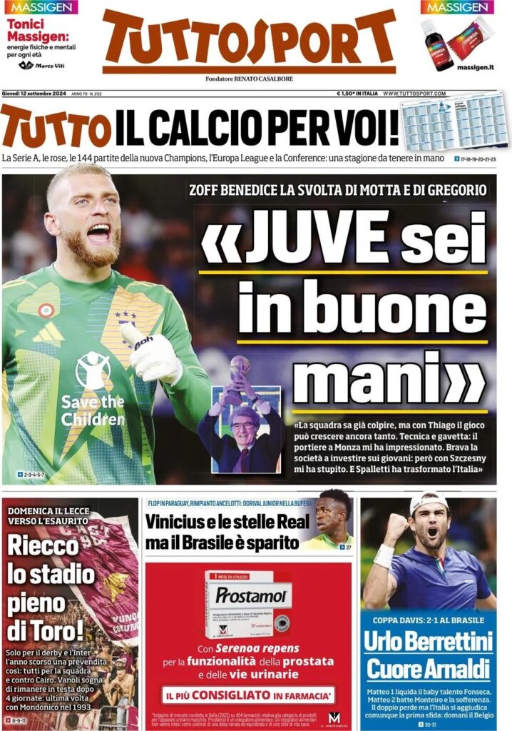Le PRIME PAGINE SPORTIVE nazionali – 12 settembre 34 tuttosport 0dce46f34d1f21918989b27f122f6b24 big
