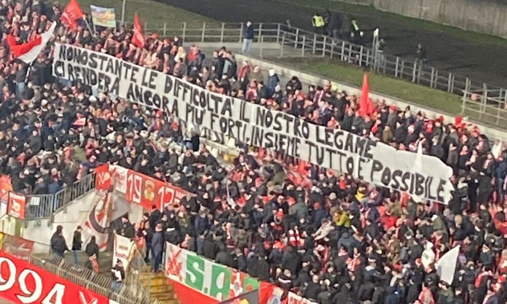 Monza Juve, il messaggio della curva brianzola: «Insieme tutto è possibile»
