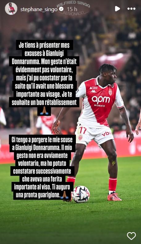 Singo si scusa con Donnarumma dopo lo scontro: «Non era ovviamente volontario, ma...» 32 singo
