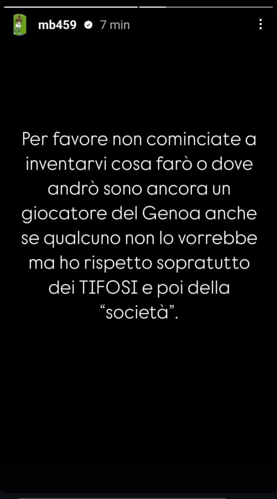 Balotelli si sfoga: «Addio al Genoa? Robe inventate! C'è qualcuno che non mi vorrebbe qui, e ho rispetto per...» 32 BALOTELLI 1