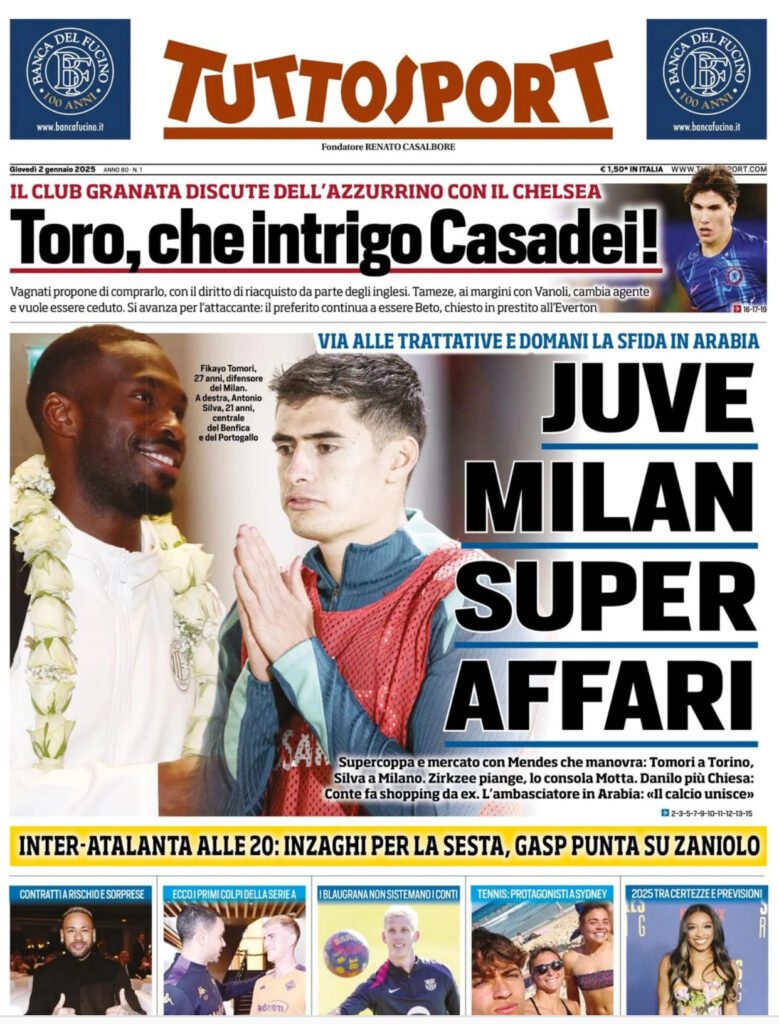 Le prime pagine sportive nazionali – 2 gennaio 34 IMG 5288