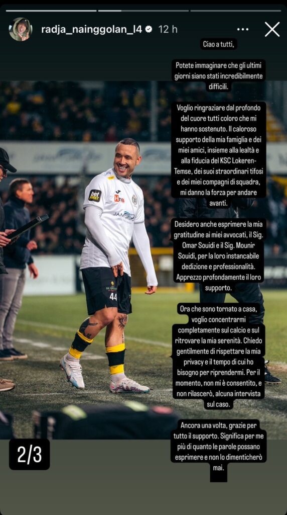 Nainggolan, le sue parole dopo l'arresto e il rilascio: «Grazie a tutti quelli che mi sono stati vicino, ora voglio solo questo» 30 WhatsApp Image 2025 01 30 at 11.46.09