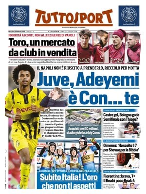 Le prime pagine sportive nazionali – 5 febbraio 30 tuttosport 021205085 1