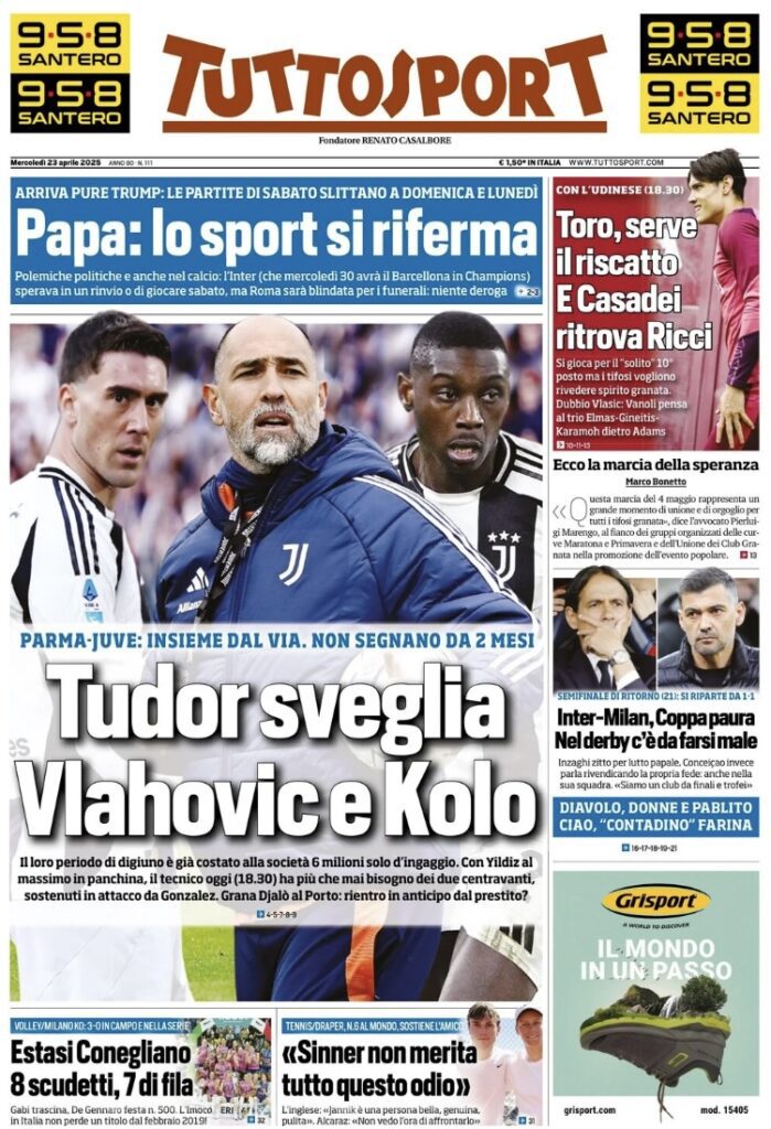 Le prime pagine sportive nazionali – 23 aprile 32 IMG 7121