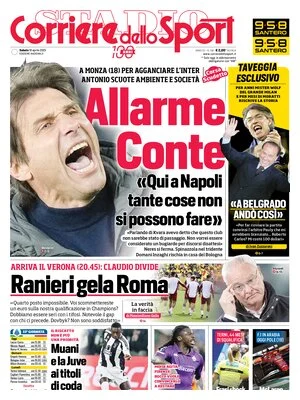 Le prime pagine sportive nazionali – 19 aprile 32 corriere dello sport 071851433 1