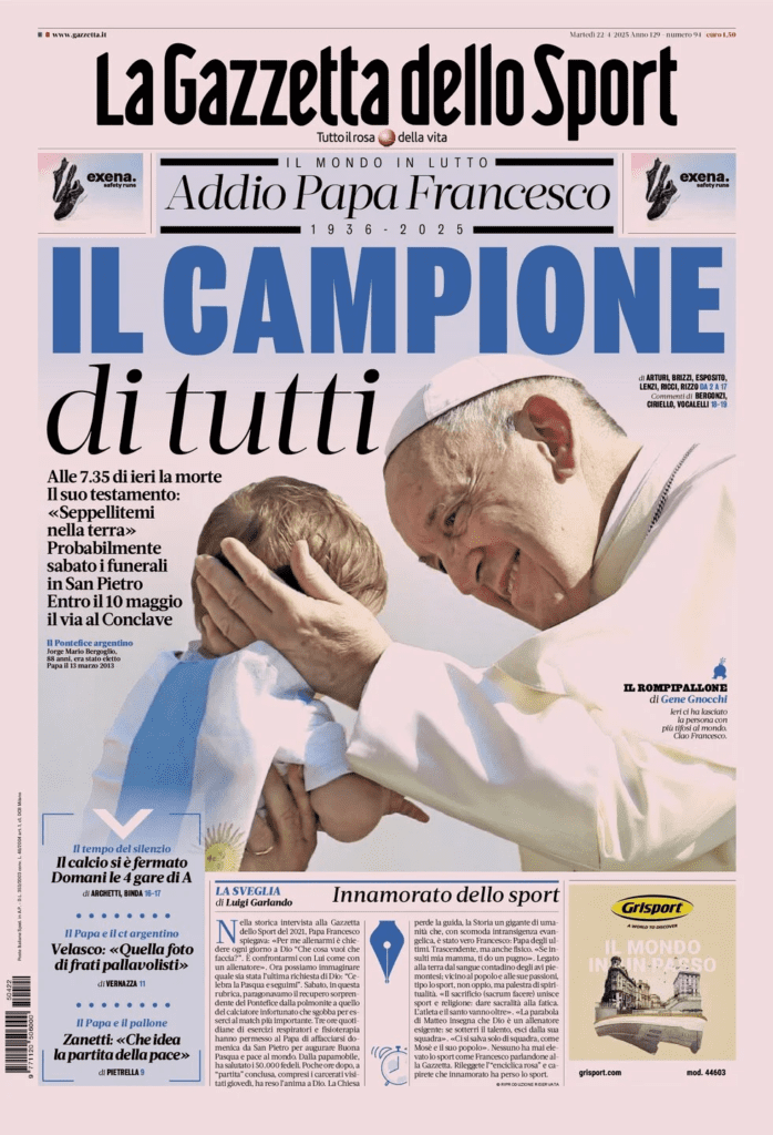 Le prime pagine sportive nazionali – 21 aprile 30 la gazzetta dello sport 070842590