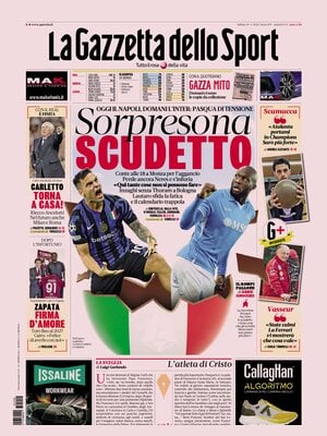 Le prime pagine sportive nazionali – 19 aprile 30 la gazzetta dello sport 071837560