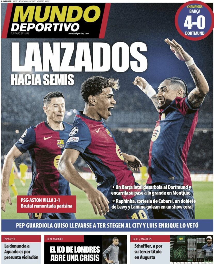 Champions League, poker Barcellona che vale la semifinale, le prime pagine dei giornali catalani - FOTO 32 mundo deportivo 032304199