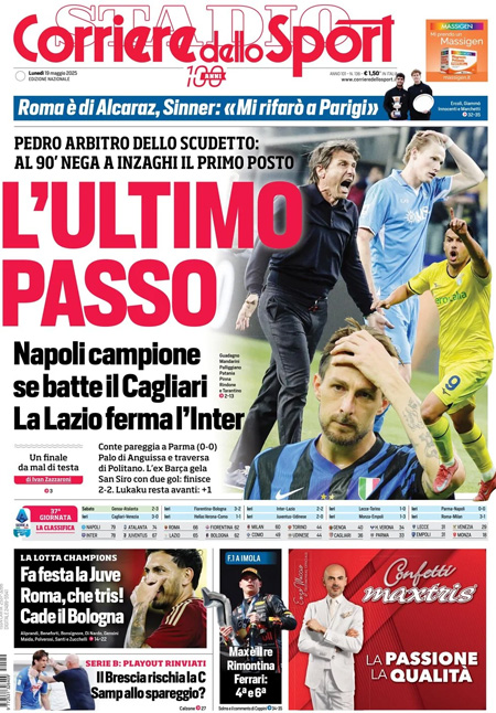Le prime pagine sportive nazionali – 19 maggio 32 1747630537 59 corriere dello sport