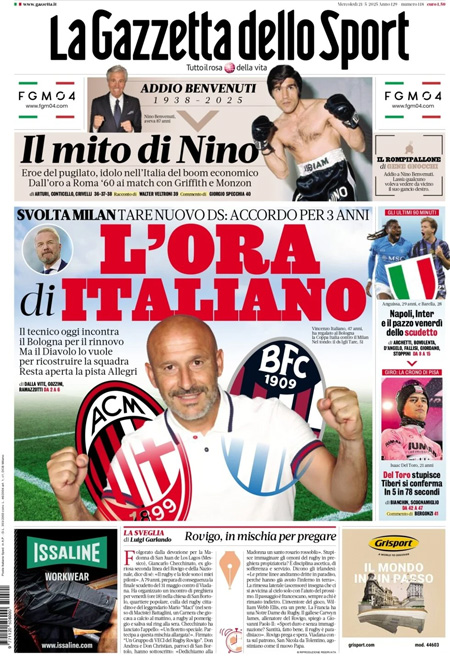 Le prime pagine sportive nazionali – 21 maggio 32 1747803572 58 la gazzetta dello sport