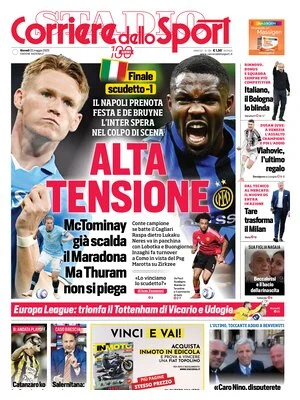 Le prime pagine sportive nazionali – 22 maggio 33 corriere dello sport 062943145