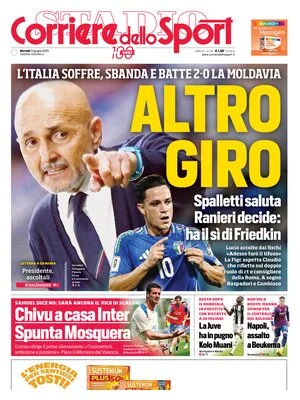 Le prime pagine sportive nazionali – 10 giugno 33 corriere dello sport 070810678