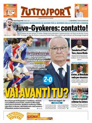 Le prime pagine sportive nazionali – 10 giugno 32 tuttosport 021203751