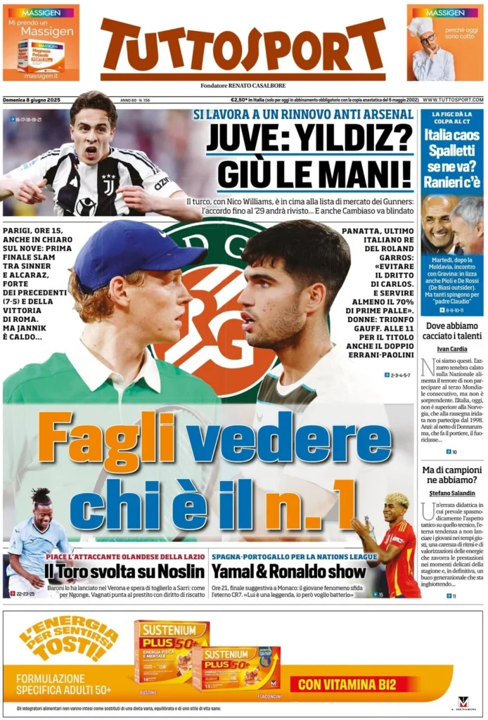 Le prime pagine sportive nazionali - 8 giugno 34 tuttosport 021204892