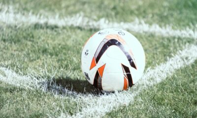 a football ball on the grass