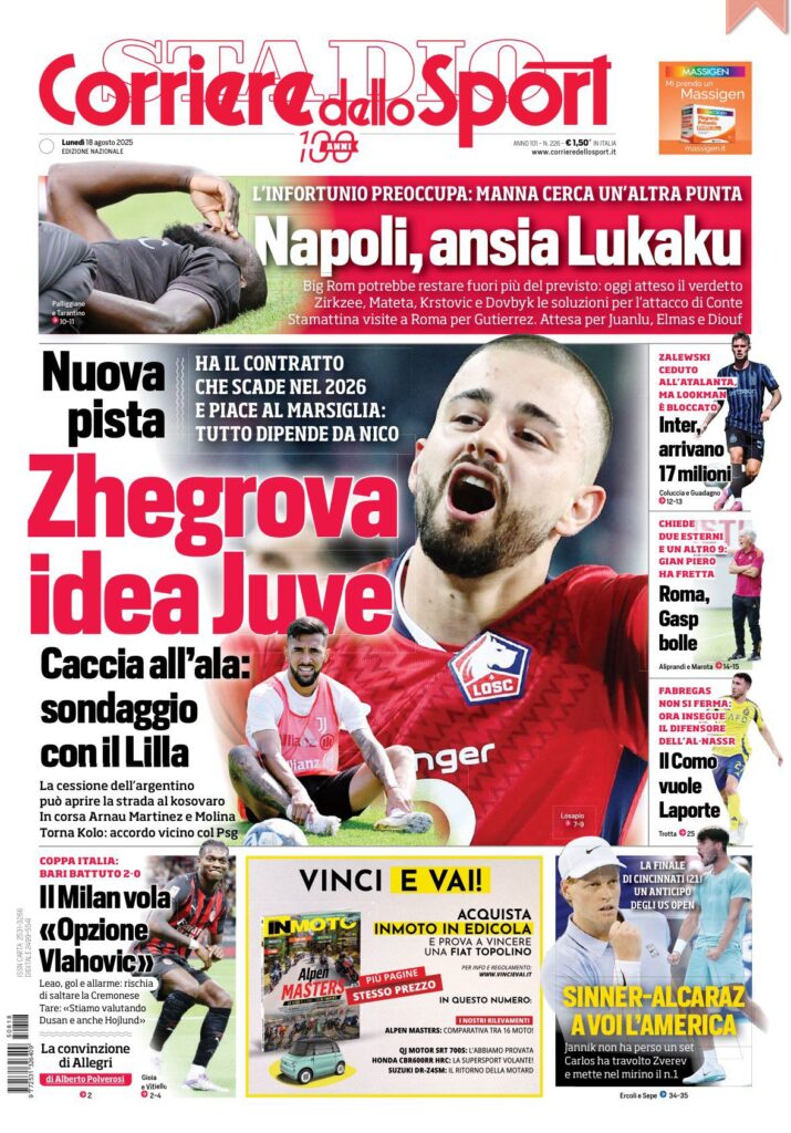Le prime pagine sportive nazionali - 18 agosto 2025 33 WhatsApp Image 2025 08 18 at 07.43.24