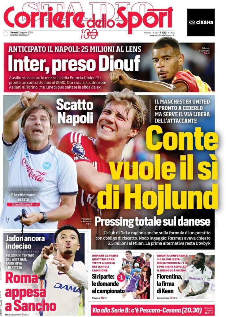 Le prime pagine sportive nazionali - 22 agosto 2025 34 WhatsApp Image 2025 08 22 at 07.52.00 2
