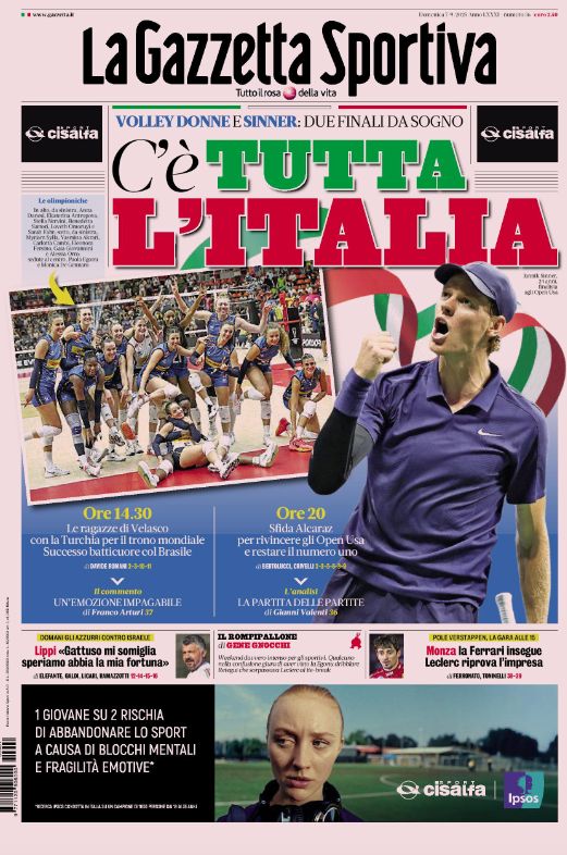 Le prime pagine sportive nazionali - 7 settembre 2025 32 WhatsApp Image 2025 09 07 at 07.26.28