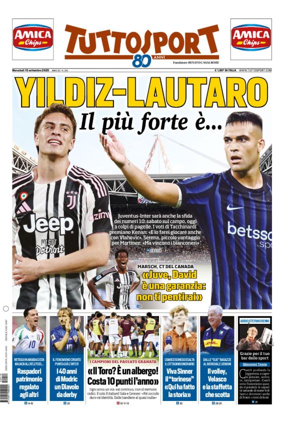Le prime pagine sportive nazionali - 10 settembre 2025 33 WhatsApp Image 2025 09 10 at 08.03.15