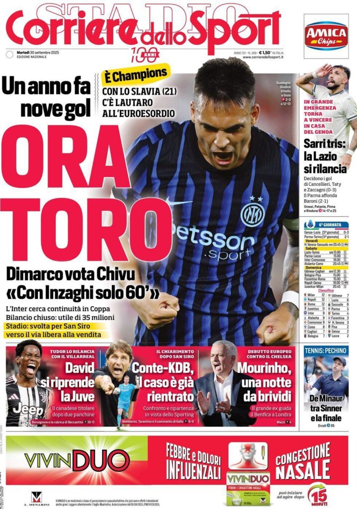 Le prime pagine sportive nazionali - 30 settembre 2025 34 WhatsApp Image 2025 09 30 at 07.35.43 2