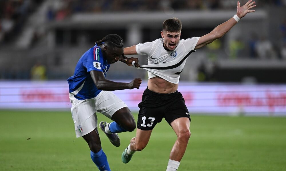 Italia-Estonia, 0-0 all’intervallo: tante occasioni e una traversa di Retegui. Ma gli Azzurri non la sbloccano