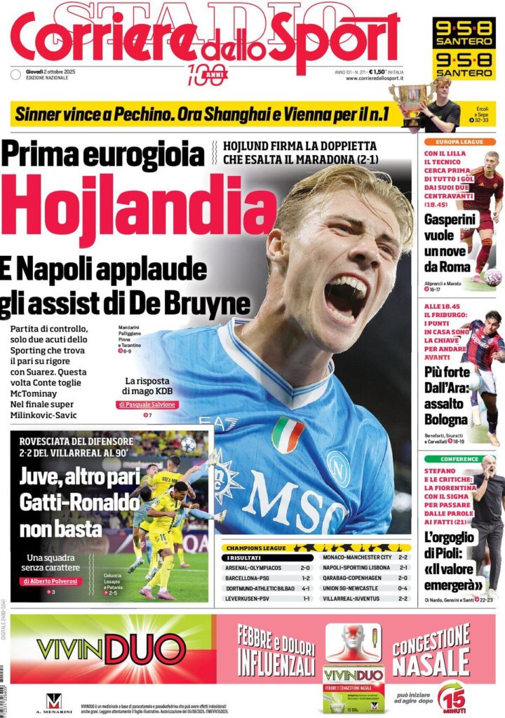 Le prime pagine sportive nazionali - 2 ottobre 2025 34 WhatsApp Image 2025 10 02 at 07.45.21 2