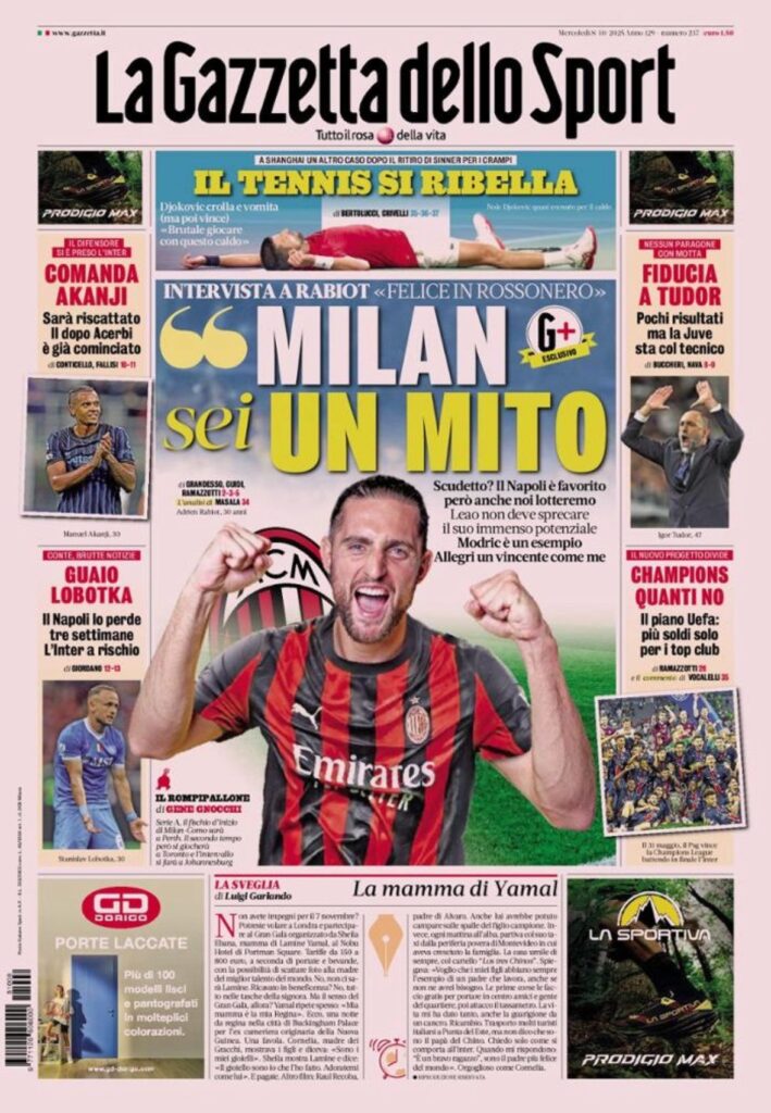 Le prime pagine sportive nazionali - 8 ottobre 2025 32 WhatsApp Image 2025 10 08 at 08.01.01 2