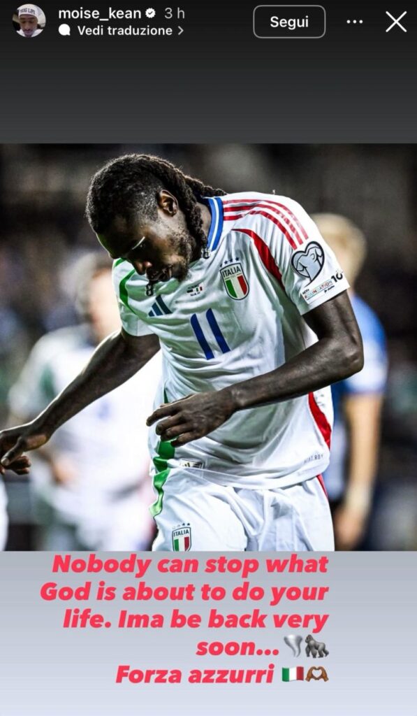 Infortunio Kean, l’attaccante lascia il ritiro azzurro ma rassicura tutti: spunta la 'promessa' social - FOTO 32 kean 768x1318 1