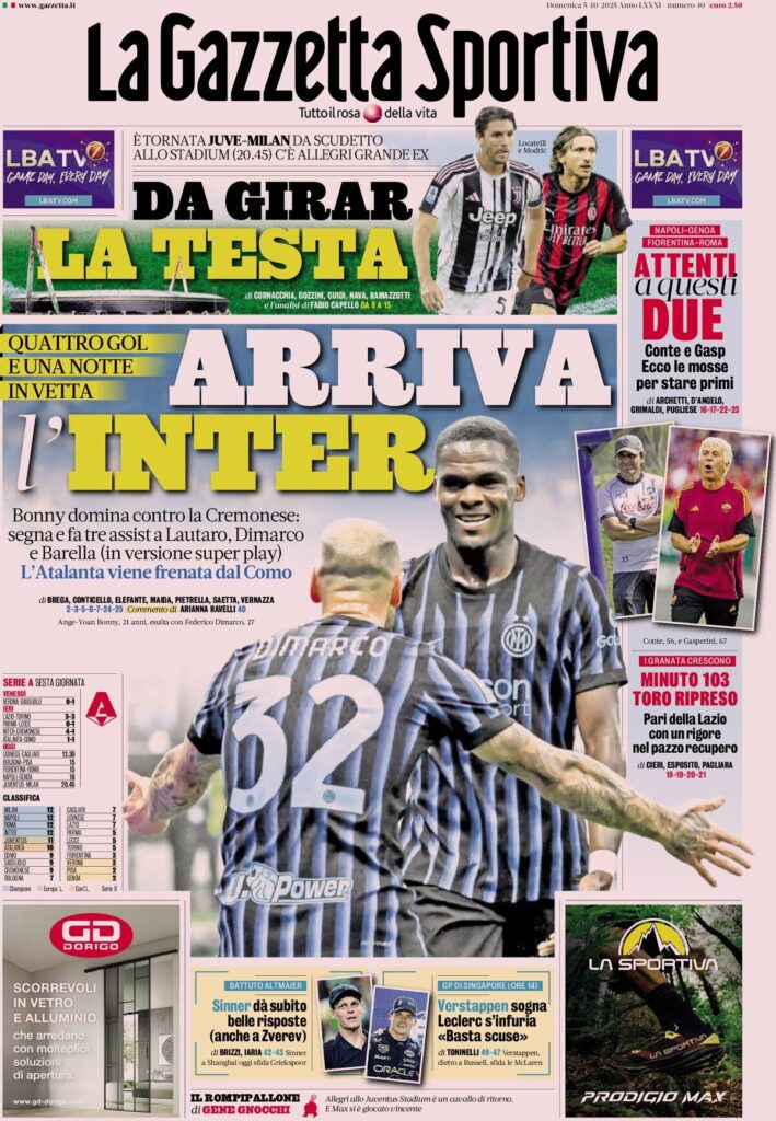 la gazzetta dello sport 073858l6z