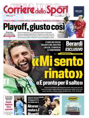 Le prime pagine sportive nazionali - 14 novembre 2025 33 corriere dello sport 021209oh2