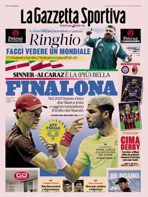 Le prime pagine sportive nazionali - 16 novembre 2025 32 la gazzetta dello sport