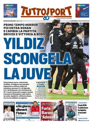 Le prime pagine sportive nazionali – 26 novembre 2025 34 tuttosport 021033jhn