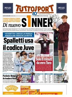 Le prime pagine sportive nazionali - 3 novembre 2025 34 tuttosport 021203pnf