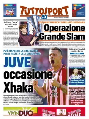 Le prime pagine sportive nazionali - 18 novembre 2025 34 tuttosport 021204brf