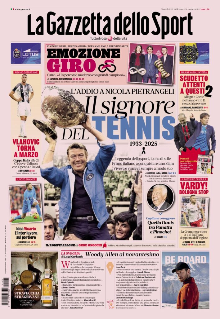 Le prime pagine sportive nazionali – 2 dicembre 2025 34 IMG 0648