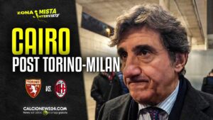 Urbano Cairo dopo Torino Milan