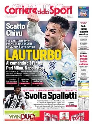 Le prime pagine sportive nazionali – 15 dicembre 2025 33 corriere dello sport 020417gs1