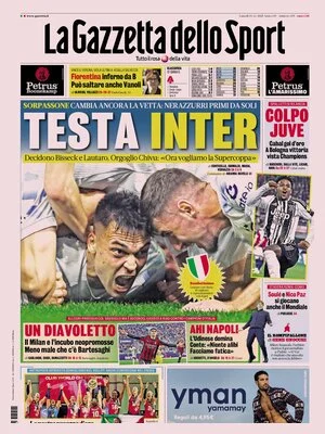 Le prime pagine sportive nazionali – 15 dicembre 2025 32 la gazzetta dello sport 031554j3i